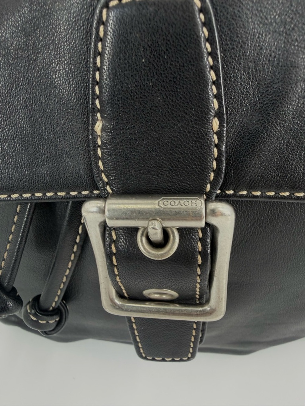 Coach Legacy Vintage Leather Small
Drawstring Backpack Purse, Black, Style #9569 - Picture 7 of 12